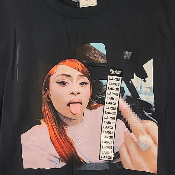 Ice Spice Rap Tee Black Spice Sz L NWT - Picture 2 of 4